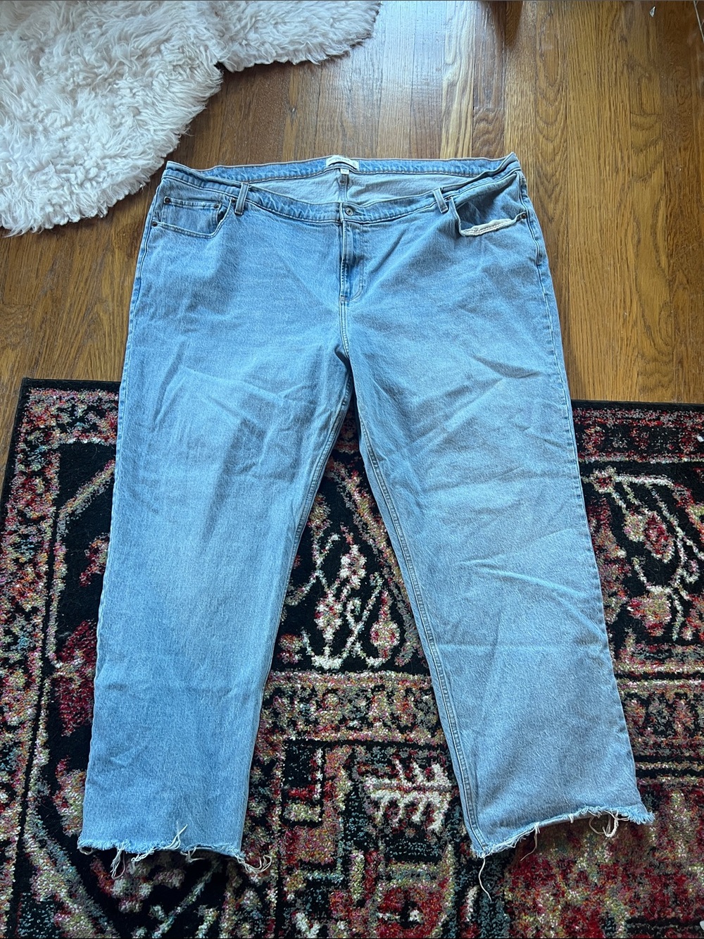 Abercrombie & Fitch Light Blue Baggy Low Rise Leg Jeans